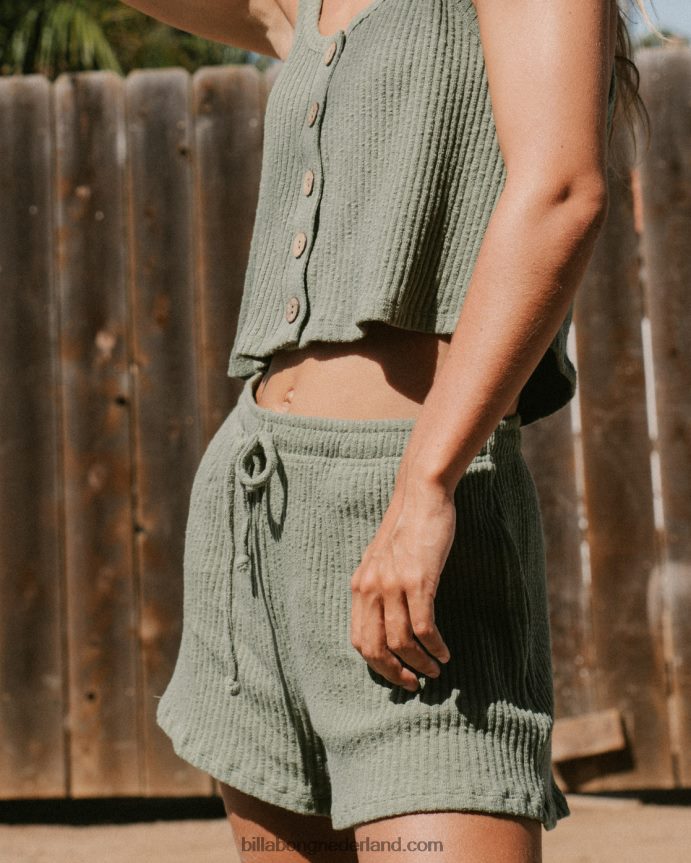 Billabong vrouwen ga zo door elastische shortsluv leger 4D20H1791