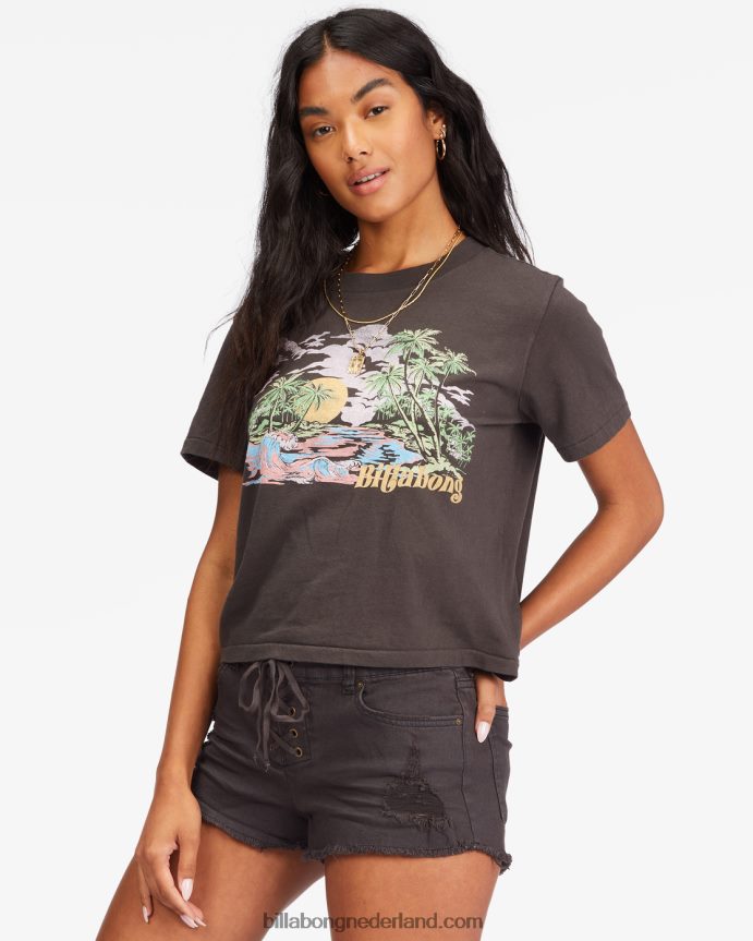 Billabong vrouwen lite hearted denim shortsuit zwart 4D20H2262