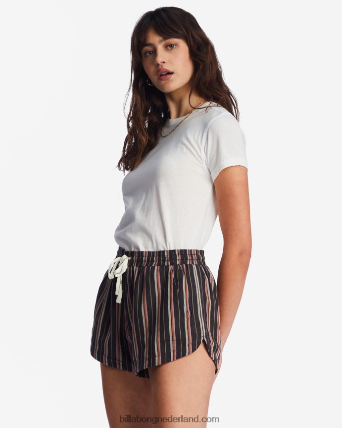 Billabong vrouwen road trippin elastische taille shortsuit zwart 4D20H2160