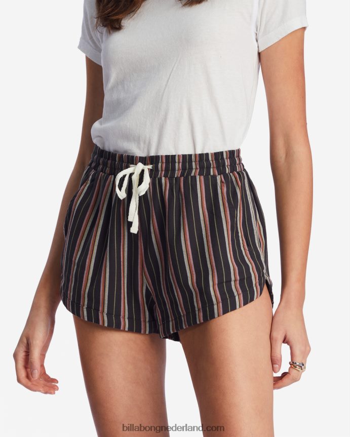 Billabong vrouwen road trippin elastische taille shortsuit zwart 4D20H2160