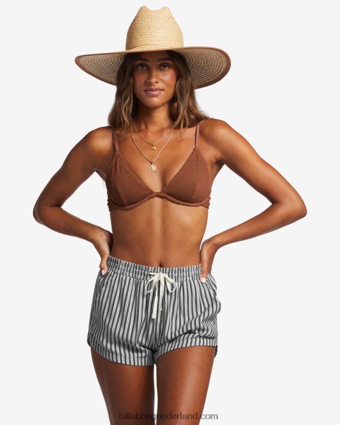 Billabong vrouwen road trippin elastische taille shortszwart zand 4D20H1758