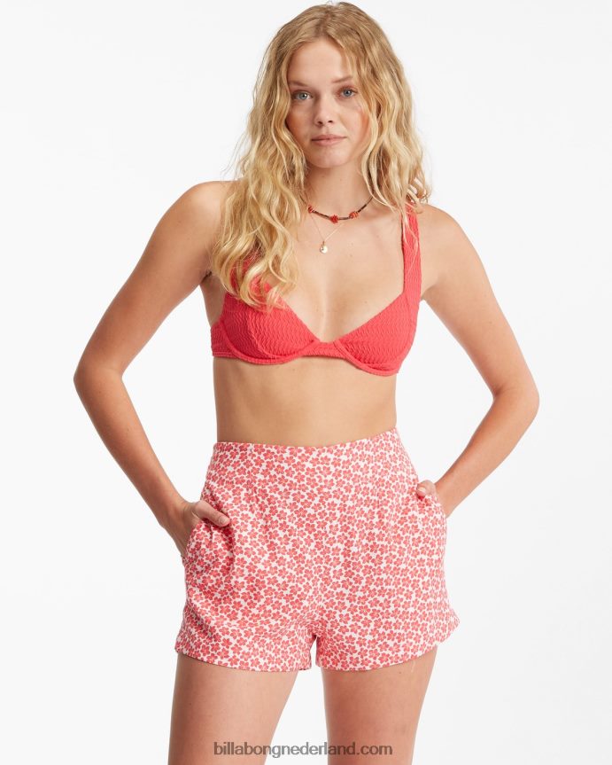 Billabong vrouwen zette me op korte high-waisted shortsfugo 4D20H2239
