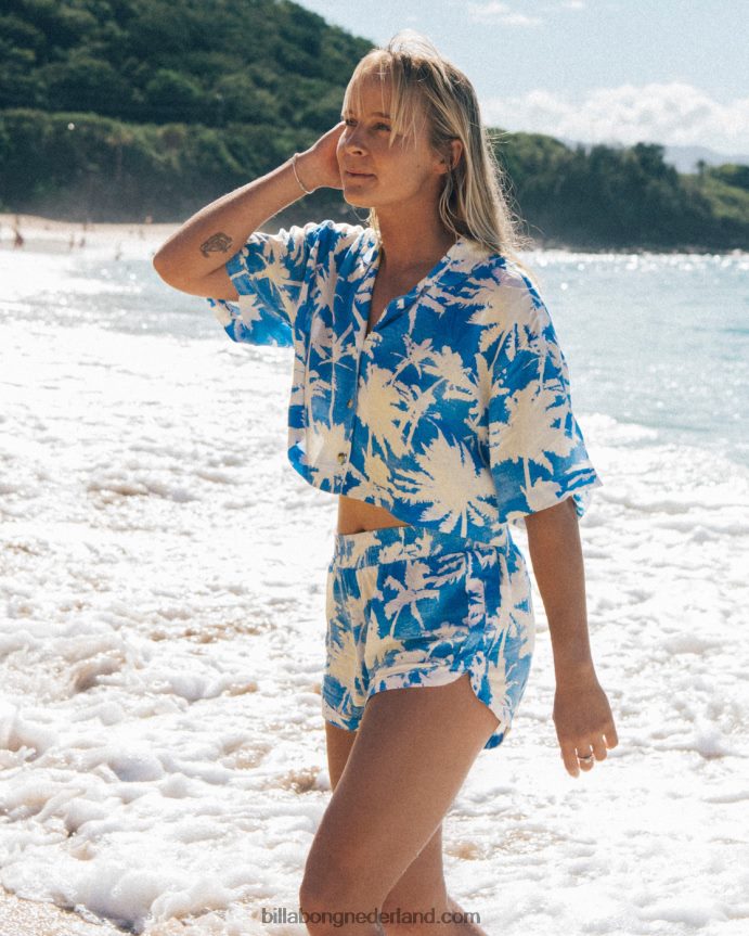 Billabong vrouwen zon schijnt elastische shortsblauw Hawaï 4D20H1969