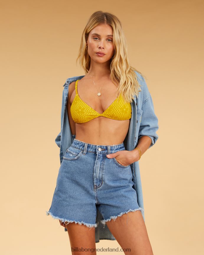 Billabong vrouwen zoute blonde so vibey denim shortszout blauw 4D20H2348