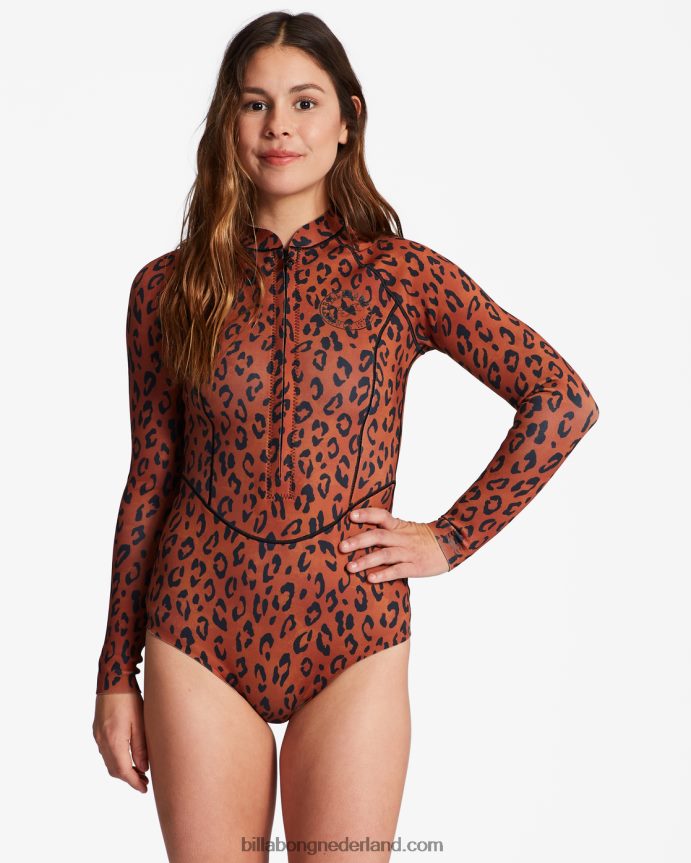 Billabong vrouwen 1/1 salty dayz licht springpak met lange mouwengespot 4D20H2587