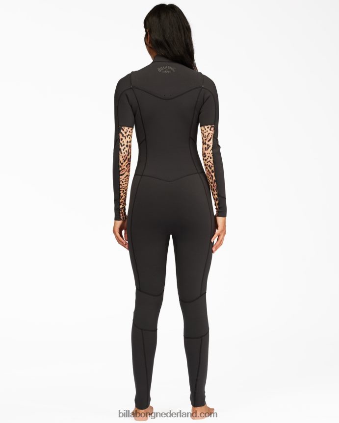 Billabong vrouwen 3/2 salty dayz volledige wetsuit met rits op de borstdier 4D20H2596