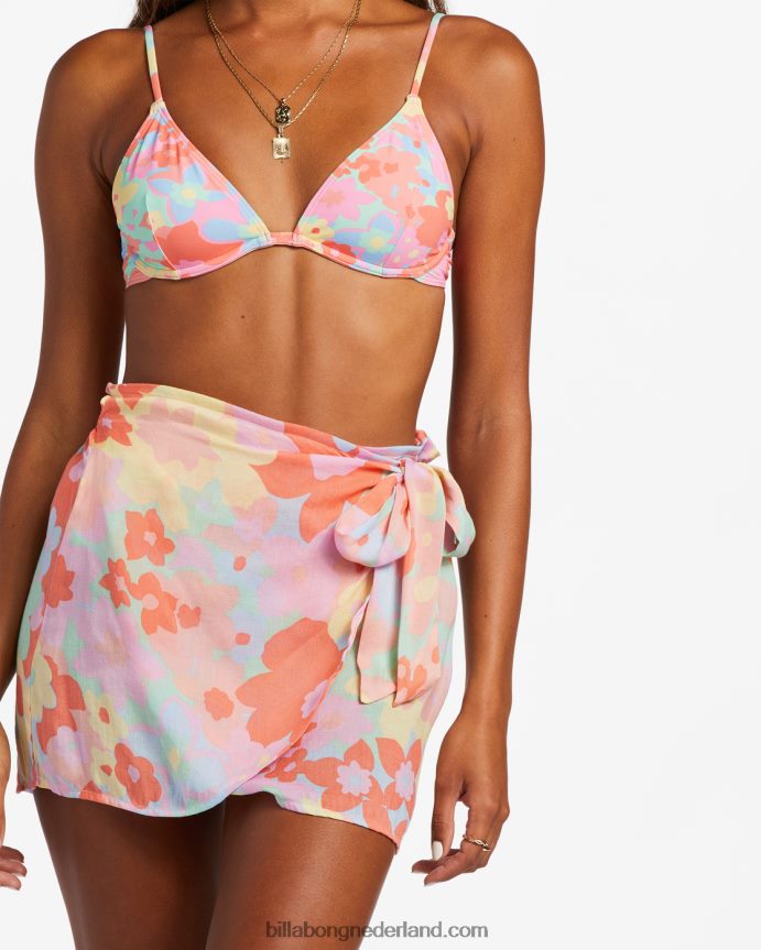 Billabong vrouwen onderwraps mini-wikkelrokperzik taart 4D20H1343