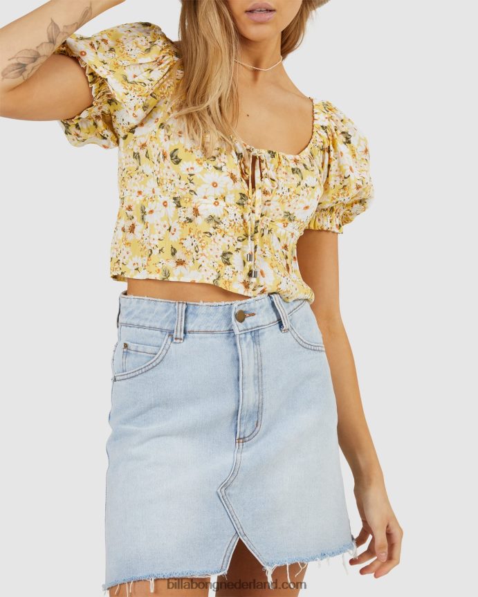 Billabong vrouwen so lucky denim minirokjeoud indigo 4D20H2353