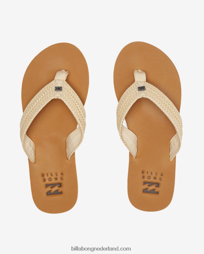 Billabong vrouwen kai gevlochten sandalenwitte pet 4D20H2493