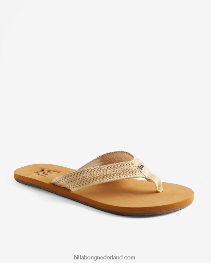 Billabong vrouwen kai gevlochten sandalenwitte pet 4D20H2493