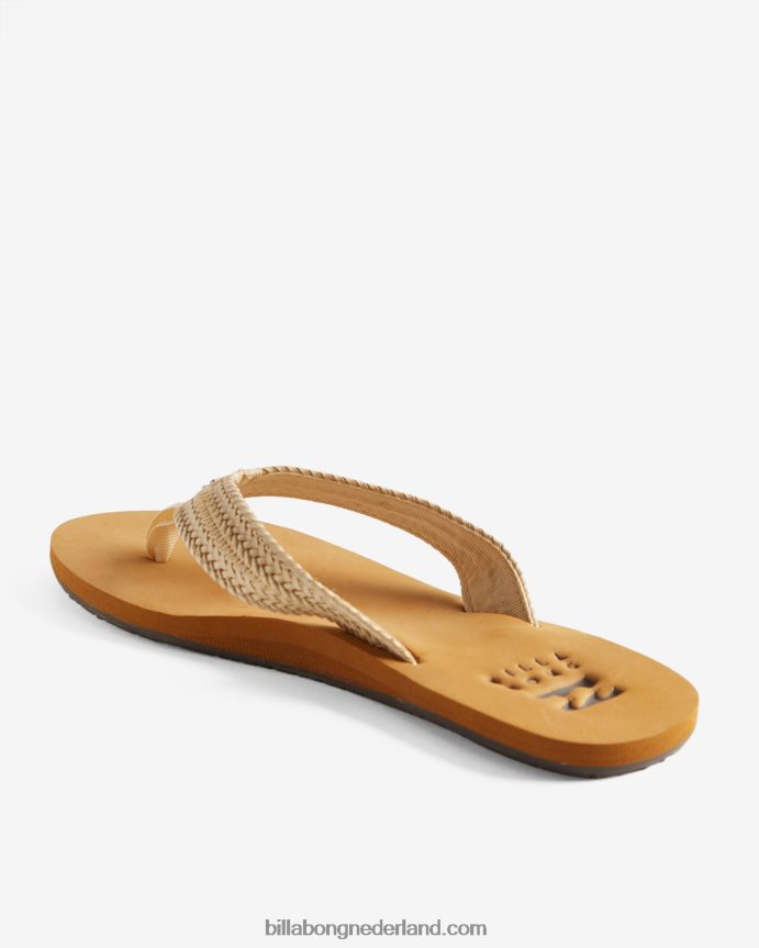 Billabong vrouwen kai gevlochten sandalenwitte pet 4D20H2493
