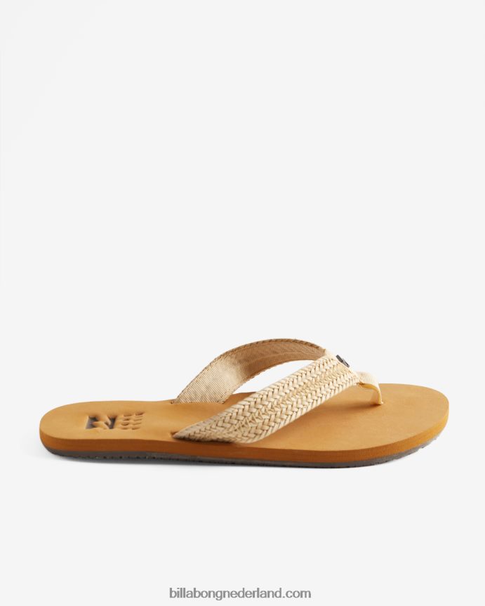 Billabong vrouwen kai gevlochten sandalenwitte pet 4D20H2493