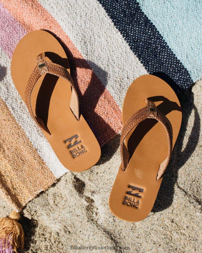 Billabong vrouwen kai gevlochten sandalenwoestijn roes 4D20H2491