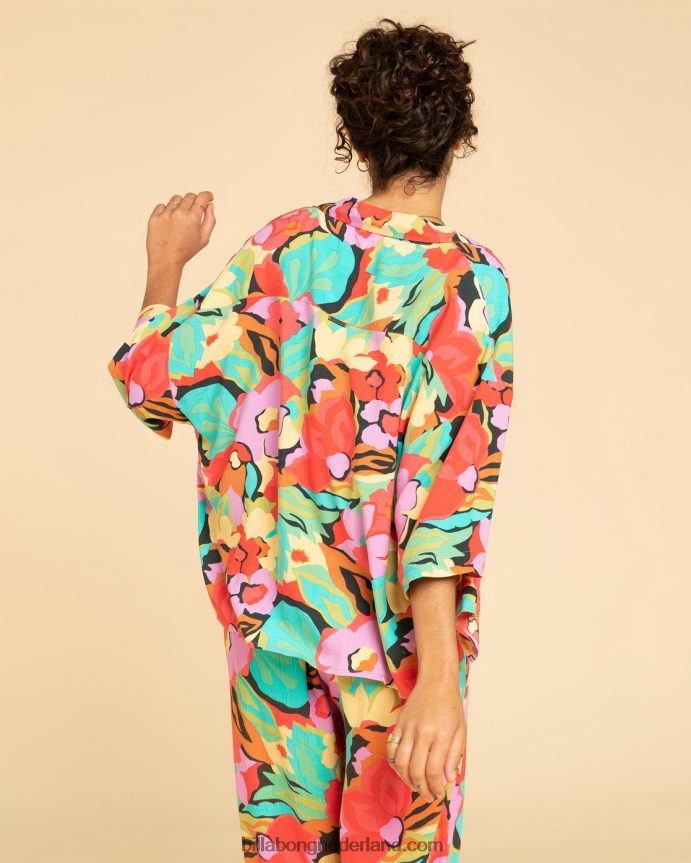 Billabong vrouwen allemaal goed button-down overhemdmulti 4D20H1947