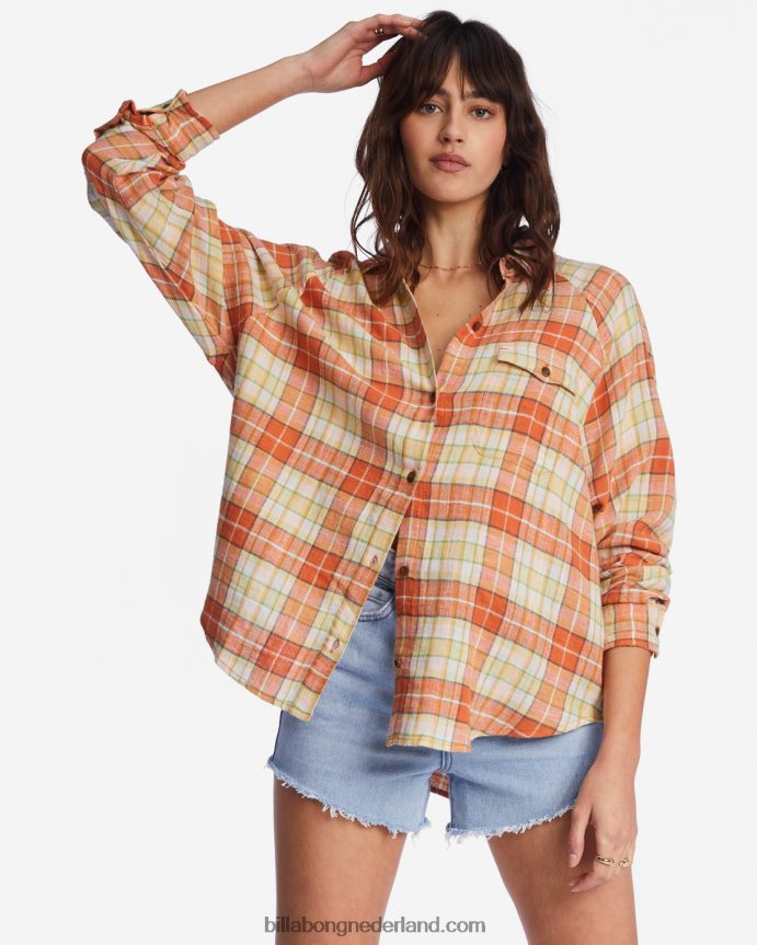 Billabong vrouwen beste tijd shirt met lange mouwenmulti 4D20H2130