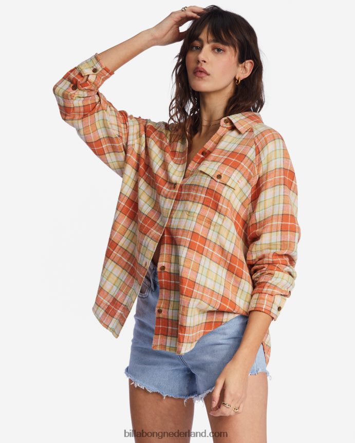 Billabong vrouwen beste tijd shirt met lange mouwenmulti 4D20H2130