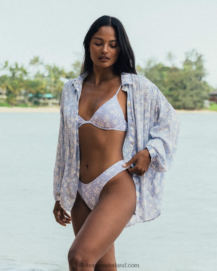 Billabong vrouwen blauw klokkenshirt met lange mouwenblauw 4D20H1984