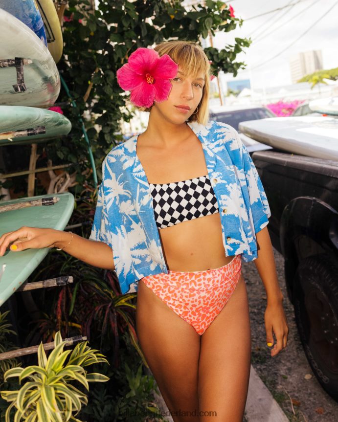 Billabong vrouwen de zon schijnt bijgesneden shirtblauw Hawaï 4D20H1964