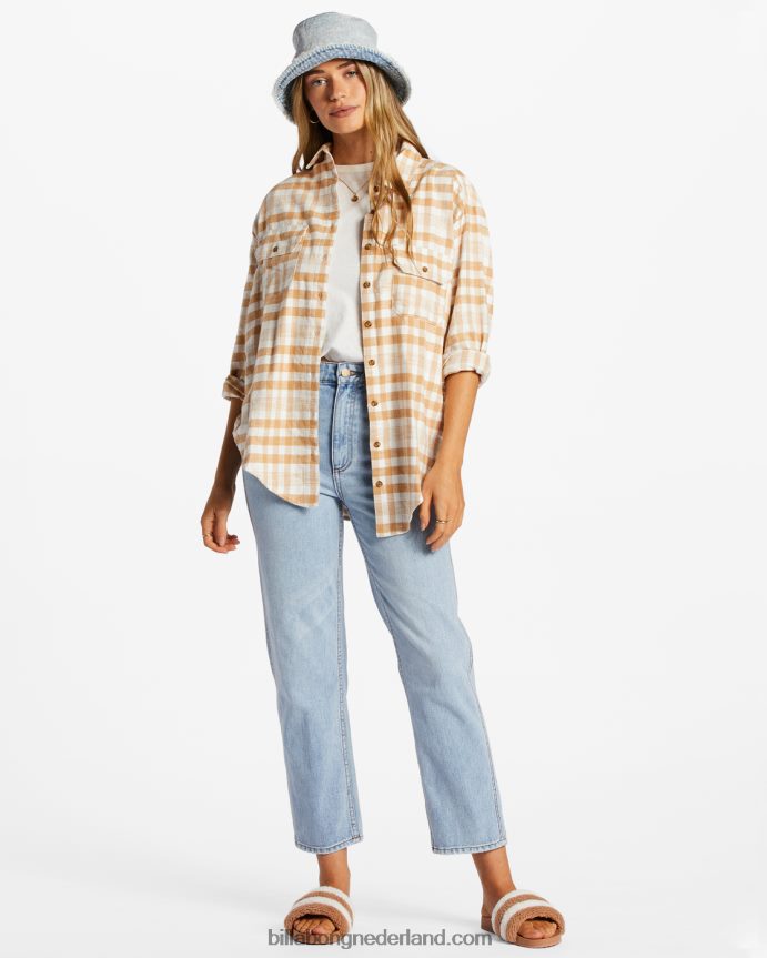 Billabong vrouwen zo opgestookt shirt met lange mouwentruffel 4D20H2076