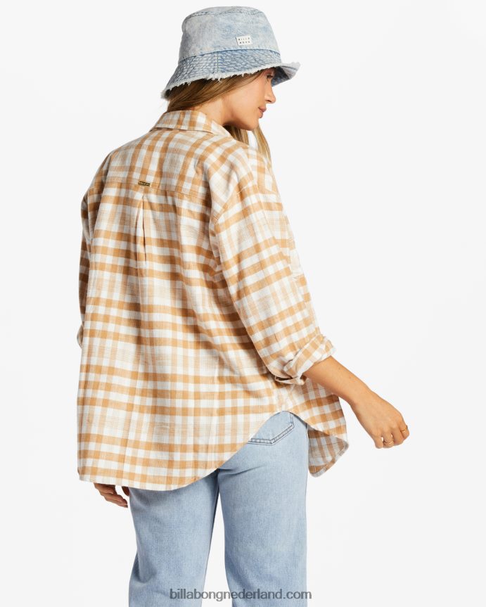 Billabong vrouwen zo opgestookt shirt met lange mouwentruffel 4D20H2076