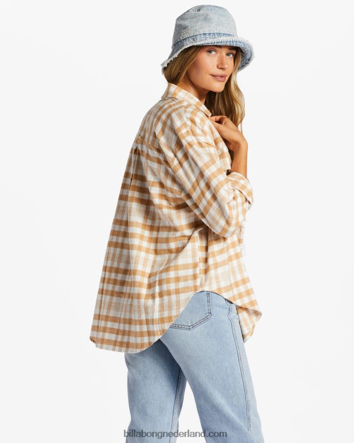 Billabong vrouwen zo opgestookt shirt met lange mouwentruffel 4D20H2076