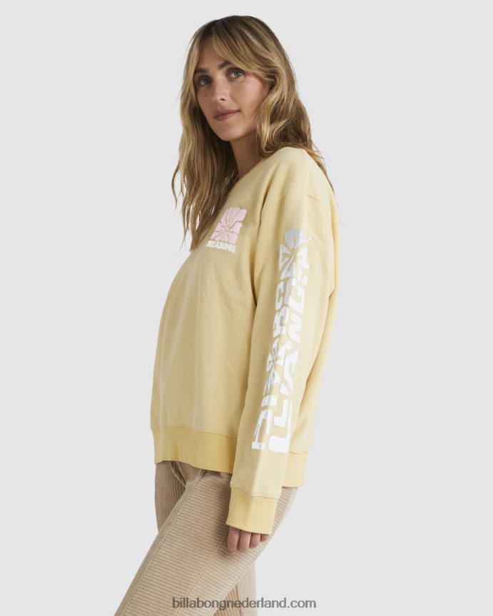 Billabong vrouwen Tiki Ride Brooklyn-sweatshirtsol stijgen 4D20H1835