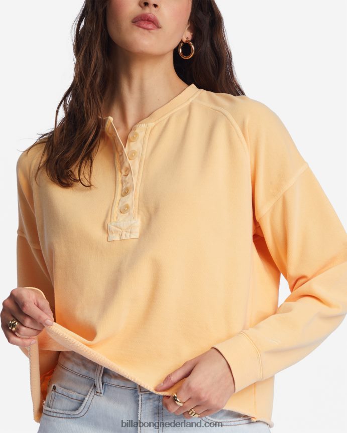 Billabong vrouwen blijf praten sweatshirtperzik punch 4D20H1932