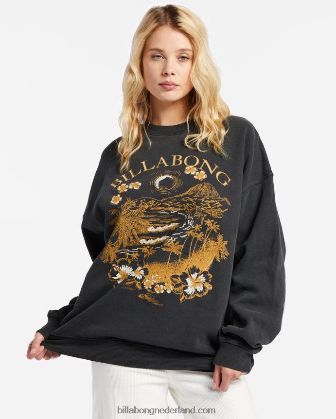 Billabong vrouwen rijden in sweatshirt met ronde halsuit zwart 4D20H2148