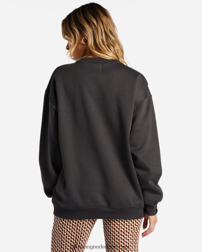 Billabong vrouwen sweatshirt met energie en wijsheiduit zwart 4D20H2029
