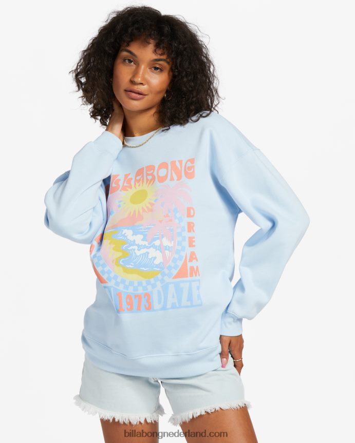 Billabong vrouwen sweatshirt met stranddromenregen druppel 4D20H1887