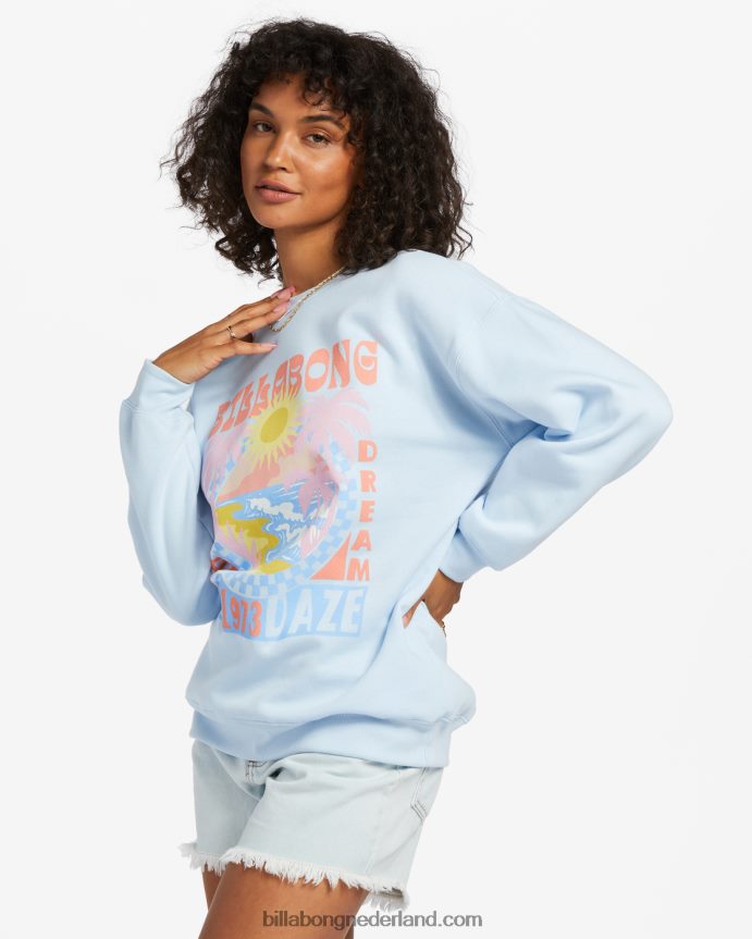Billabong vrouwen sweatshirt met stranddromenregen druppel 4D20H1887