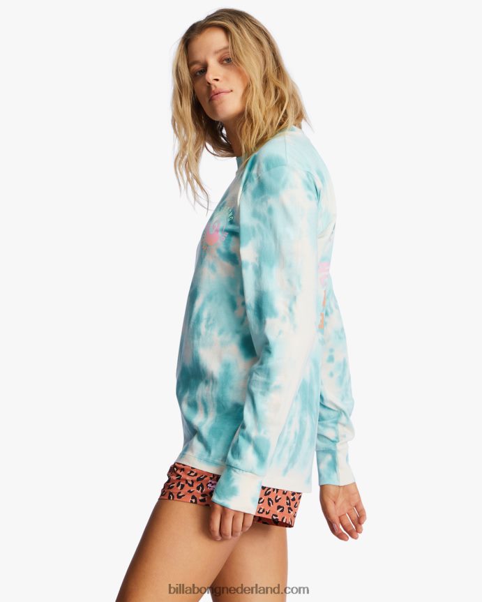 Billabong vrouwen a/div t-shirt met lange mouwenlagune 4D20H2201
