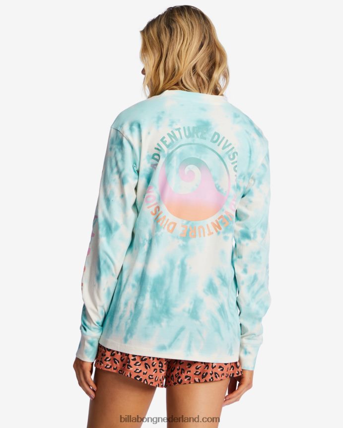 Billabong vrouwen a/div t-shirt met lange mouwenlagune 4D20H2201