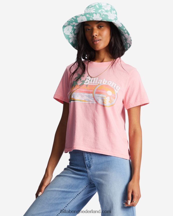 Billabong vrouwen aloha voor altijd t-shirtroze knipoog 4D20H2099
