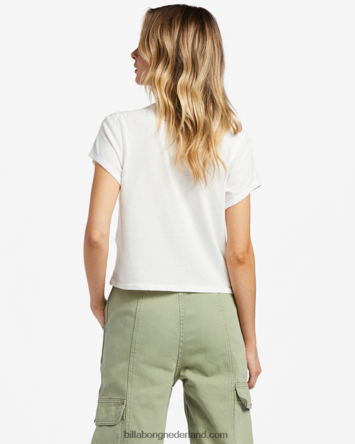 Billabong vrouwen blijf gouden t-shirtzout kristal 4D20H1782