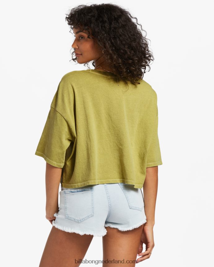Billabong vrouwen echt bijgesneden t-shirtzeewier 4D20H1886
