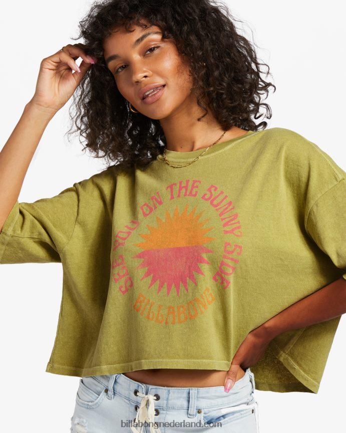 Billabong vrouwen echt bijgesneden t-shirtzeewier 4D20H1886
