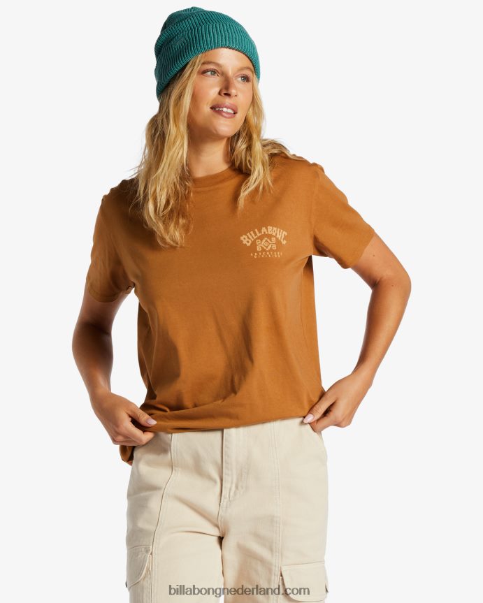 Billabong vrouwen een/div t-shirtkaramel 4D20H2072