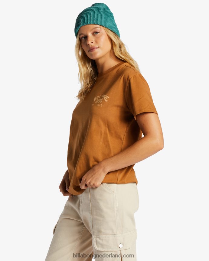 Billabong vrouwen een/div t-shirtkaramel 4D20H2072