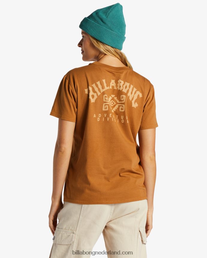 Billabong vrouwen een/div t-shirtkaramel 4D20H2072