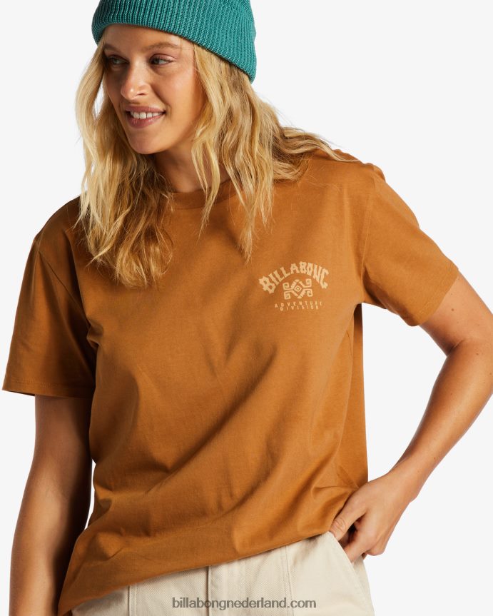 Billabong vrouwen een/div t-shirtkaramel 4D20H2072