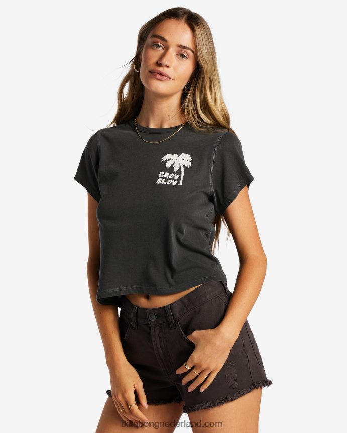 Billabong vrouwen groei langzaam t-shirtuit zwart 4D20H2062