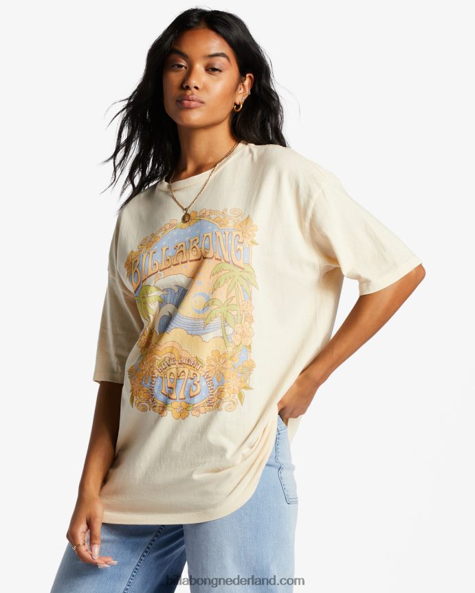 Billabong vrouwen in de wolken t-shirtantiek wit 4D20H2038