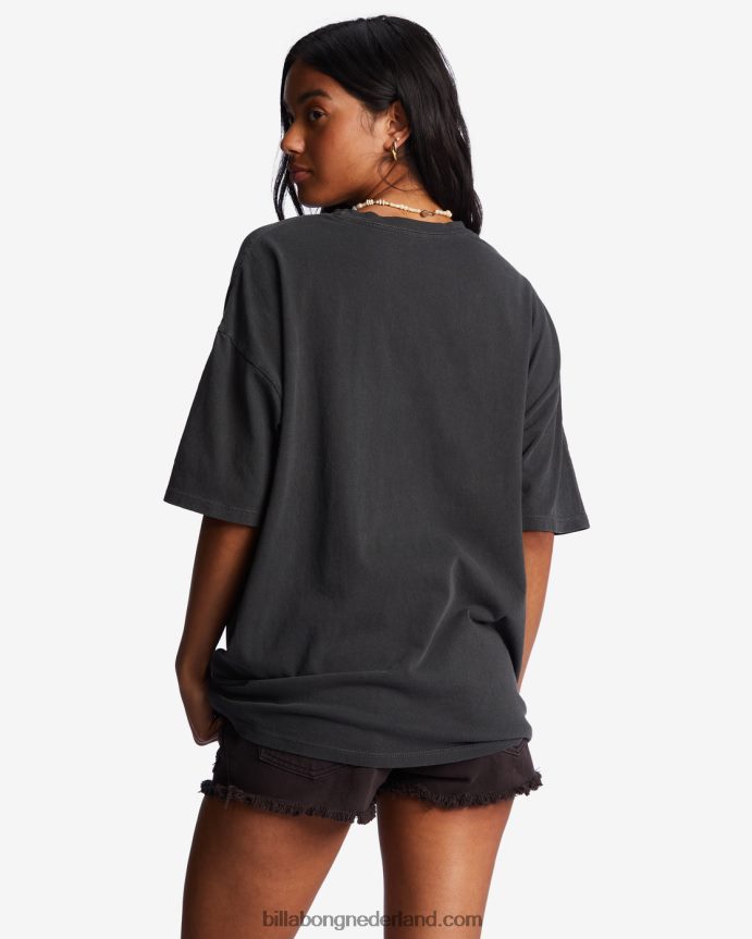 Billabong vrouwen in het mystieke oversized T-shirtuit zwart 4D20H2100