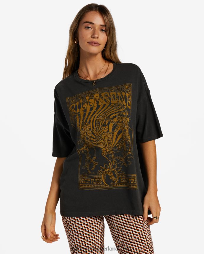 Billabong vrouwen juiste plaats juiste tijd t-shirtuit zwart 4D20H2035