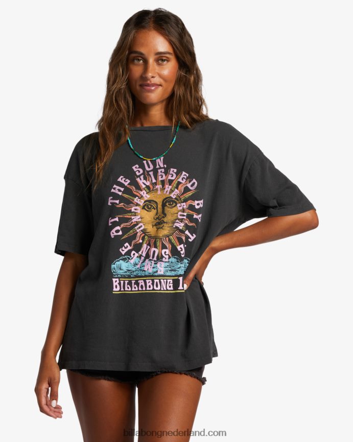 Billabong vrouwen kus me t-shirtuit zwart 4D20H1910