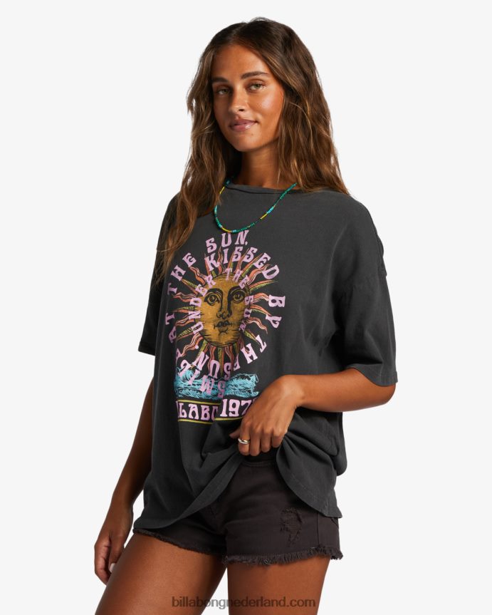 Billabong vrouwen kus me t-shirtuit zwart 4D20H1910