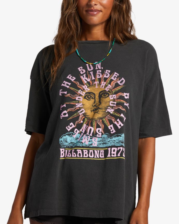 Billabong vrouwen kus me t-shirtuit zwart 4D20H1910