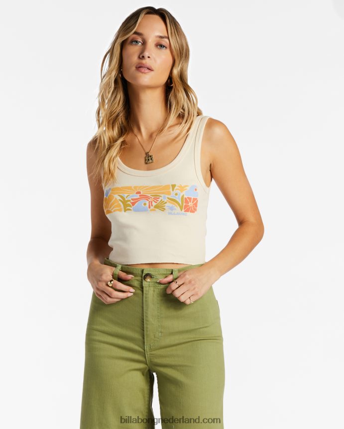 Billabong vrouwen laat de liefde groeien t-shirtantiek wit 4D20H2056