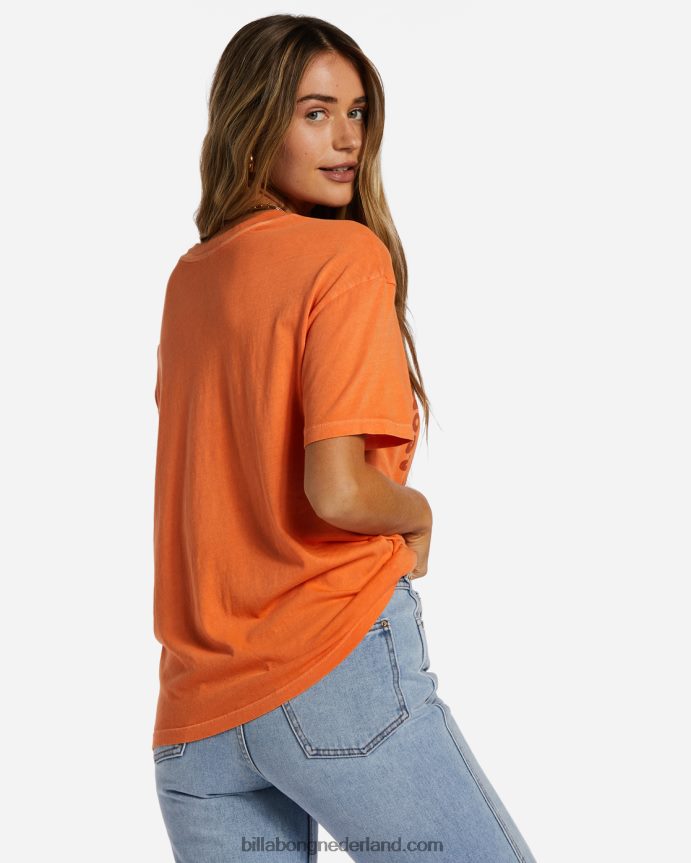 Billabong vrouwen maan kind t-shirtoranje kus 4D20H2021